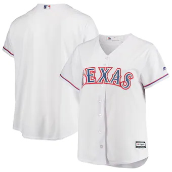 womens majestic white texas rangers plus size home replica 